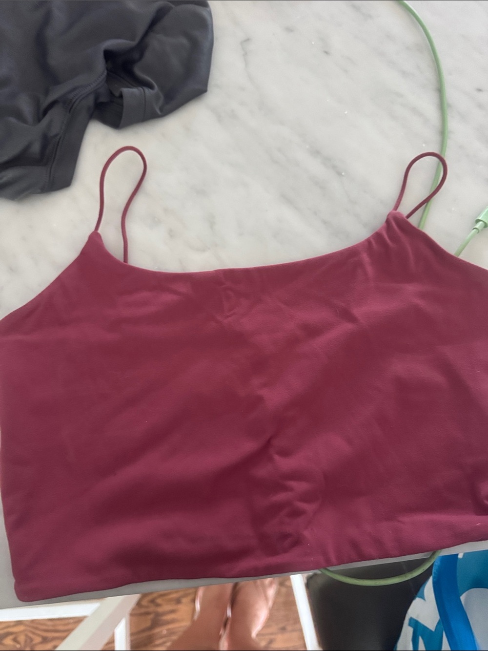 Garage Burgundy Spaghetti-Strap Cami